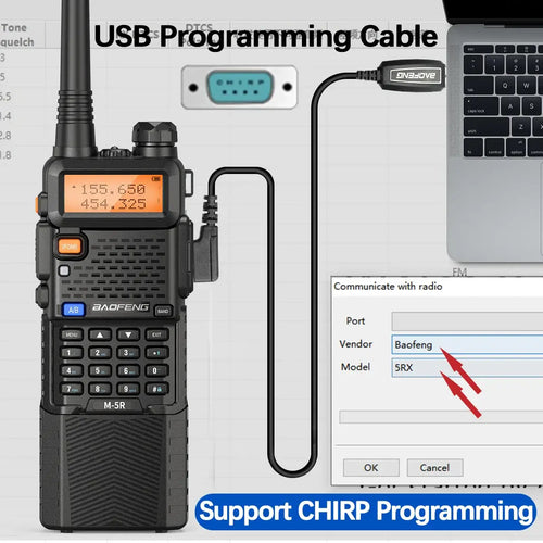 2X BAOFENG M-5R 8W Walkie Talkie 3800mAh Battery Multi Band AM Type-C USB Copy Upgraded UV-5R UV5R Long Range Two Way Ham Radio
