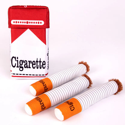 Cigarettes Dog Toy Imitation Cigar Chew Toy Interactive Funny Squeaky Cigar Plush Toy For Pet Chewing Teething Grinding Training