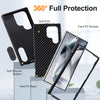 For Samsung Galaxy S24 Ultra/S24 Plus/S24 5G 3-Layers Heavy Duty Shockproof Rugged Protective Kickstand Phone Cover Black Case