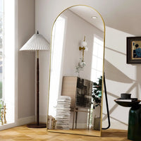 76"x34" Arched Full Length Mirror Free Standing Leaning Mirror Hanging Mounted Mirror Aluminum Frame Modern Simple Home Decor fo