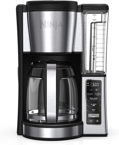 12-Cup Programmable Coffee Brewer, 2 Brew Styles, Adjustable Warm Plate, 60oz Water Reservoir,Delay Brew - Black/Stainless Steel