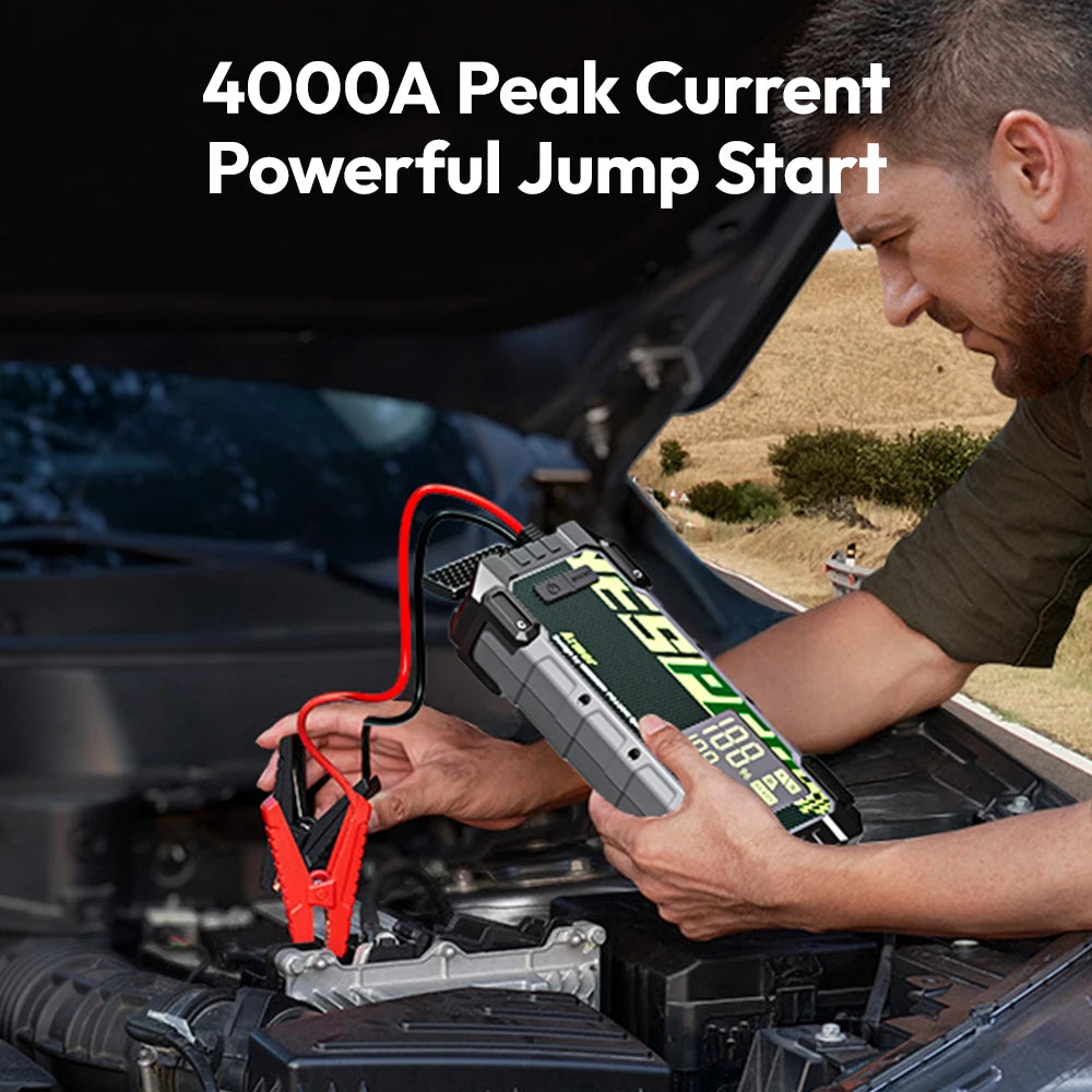 YESPER 4000A Car Jump Starter Car Booster  24000mAh Car Battery Charger PD100W Emergency Booster Starting Device Jump Start