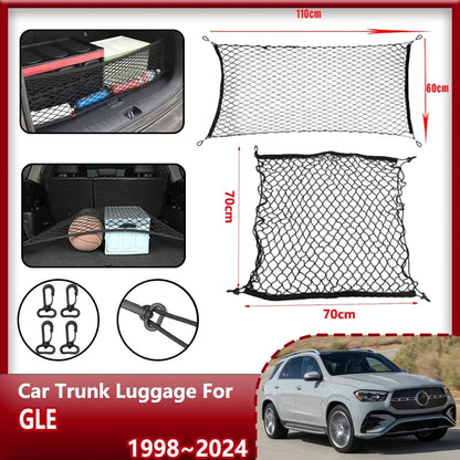 For Mercedes Benz GLE 350 250 W167 W166 1998-2024 2022 2021 Car Trunk Net Rear Cargo Net Mesh Luggage Elastic Auto Accessories