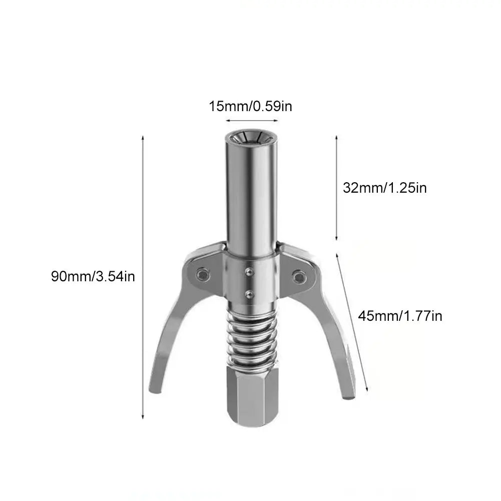 Grease Gun Coupler 10000 PSI NPTI/8 Oil Pump Quick Release Grease Tip Tool Two Press Car Syringe Lubricant Tip Grease Nozzle