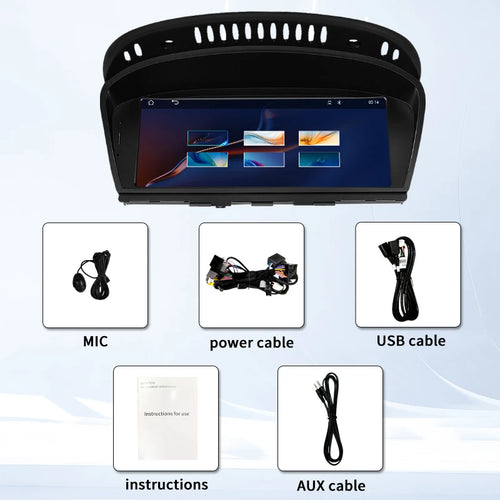 8.8"Touch Screen Display For BMW 3/5 Series E60 E61 E90 E91 CCC CIC 2005-2012Wireless Carplay Android Auto Car Multimedia Player