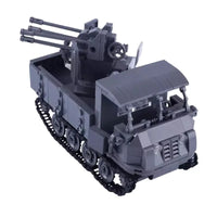 WWII Military US German Armored Vehicle MOC Building Blocks Soldiers Figure Tank Gun Carriage Medical Truck Transport Toys K033