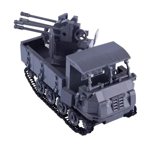 WWII Military US German Armored Vehicle MOC Building Blocks Soldiers Figure Tank Gun Carriage Medical Truck Transport Toys K033