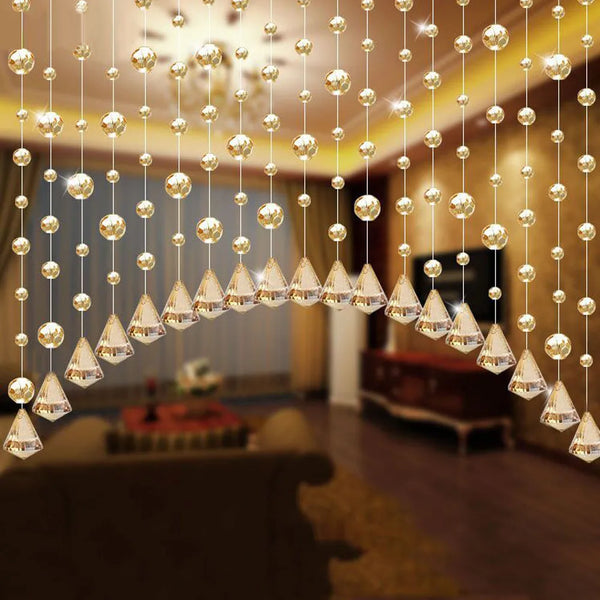 Fashion Crystal Glass Bead Curtain Indoor Home Decoration Luxury Wedding Backdrop Decoration Supplies Background Decoration