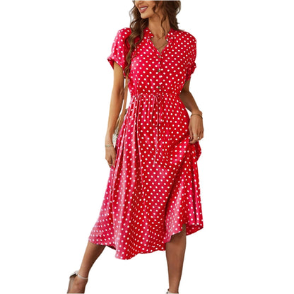 Hot New Women's Summer Maxi Dress 2025 Floral Wrap V Neck Puff Short Sleeve Ruffle Beach Resort Long Dresses