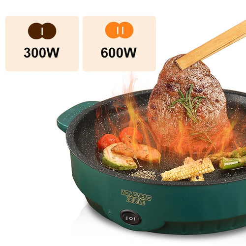 Electric MultiCooker Frying Pan - 26cm Non-Stick 220V Cooking Machine