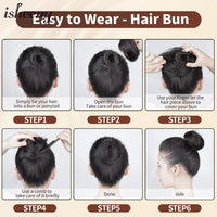 Fashion Messy Human Hair Buns Hairpieces Natural Black Brown Blonde Colors Ponytail Scrunchie Hair Extension Easy to Wear 15g/pc