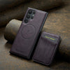 2 In 1 Magsafe Magnetic Leather Flip Phone Case for Samsung S24 S23 S22 Ultra Plus FE Wallet Cover Cards Holder Pocket Cover