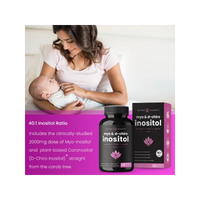 Inositol 2000 mg Supplement, Ovarian & PCOS, Supports Female Fertility & Hormonal Balance, 120 Veggie Capsules