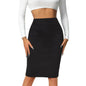 Women s Elegant High Waist Bodycon Midi Skirt in Solid Color  Fit Pencil Skirt for a Sophisticated Look