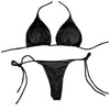 Sexy Women Bikini Lingerie Set Side Tie Swimsuit T--back Low Rise Thong Bandage Style Brazilian Swimwear Soft Solid Underwear