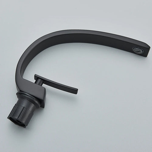 Luxury Brass Basin Faucet Deck Mounted Black Hot Cold Water Bathroom Basin Wash Mixer Tap Single Hole For Bathroom