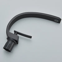 Luxury Brass Basin Faucet Deck Mounted Black Hot Cold Water Bathroom Basin Wash Mixer Tap Single Hole For Bathroom