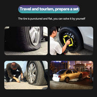 Portable Car Tire Repair Kit 23Pcs DIY Easy Repair Tyre Puncture Repair Tool For Car Motorcycles ATVS Lawnmowers Tractors Trucks