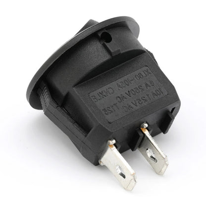 5pcs Round Rocker Switch Toggle Switch for Car Automotive RV 2 Pin Switch Wired