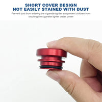 Car Cigarette Lighter Cover Aluminum Alloy Car Lighter Button Plugs Cap Cigarette Lighter Dust Cover Universal Car Accessories