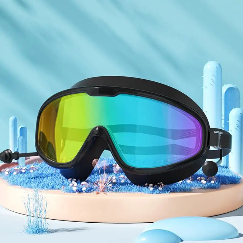 Adult Swimming Goggles Adjustable Wide View Swim Goggles HD Clarity Swimming Glasses Full Protection No Leaking Goggles For