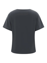 Women s Loose Gothic Tops Retro Graphic Print Short Sleeve Round-Neck Grunge Shirts for Summer Spring