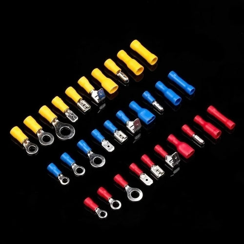 280PCS Insulated Cable Connector Electrical Wire Crimp Spade Butt Ring Fork Set Ring Lugs Rolled Terminals Assorted Kit