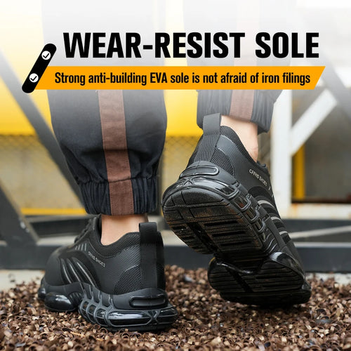 Breathable, lightweight and comfortable anti-smash and anti-puncture safety shoes
