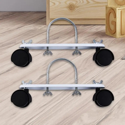 1 Pair Electric Heating Oil Heater Support Holder Replace Parts Replacements Black Wheel For Oil Heater Caster Bracket Holder