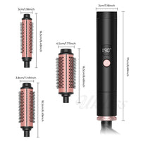 Thermal Brush 3 in 1 Set ionic Heated Round Curling Brush Hair Style Ceramic Double PTC Heater Fast Heating Curling Iron Brush