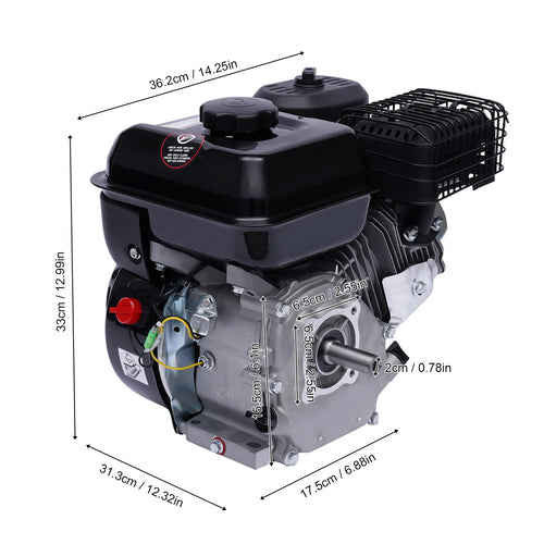 4-Stroke 7.5 HP 210CC Petrol Engine OHV Stationary Motor Kart Engine Air Cooling Single Cylinder Petrol Engine 5100W