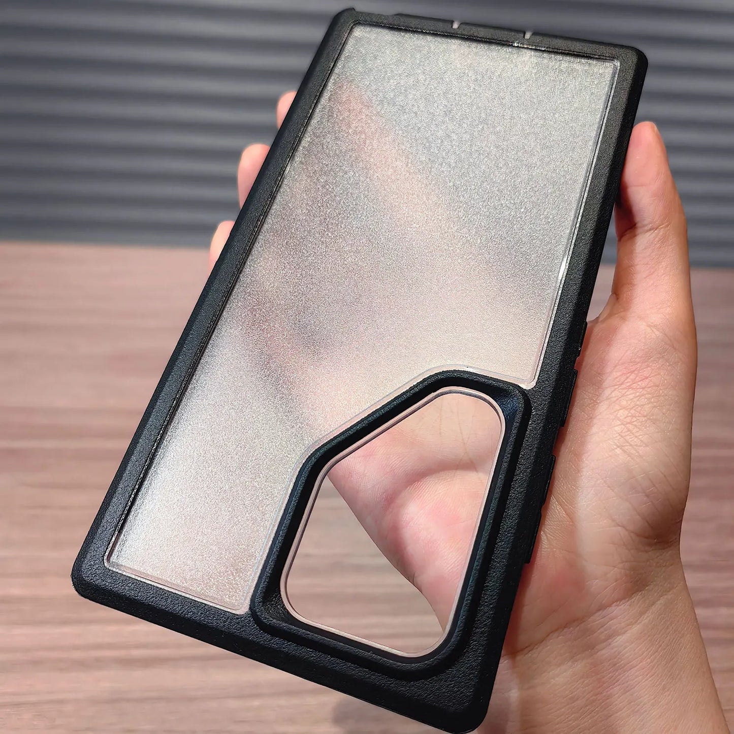 For Samsung Galaxy S24 Ultra 5G Dual Layer Case Slim Thin Hybrid Rugged Hard Shockproof Phone Cover Black Clear