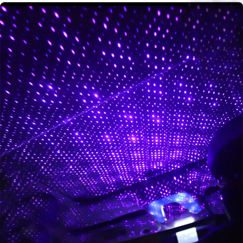 Car Romantic LED Starry Sky Night Light - USB Powered Galaxy Star Projector
