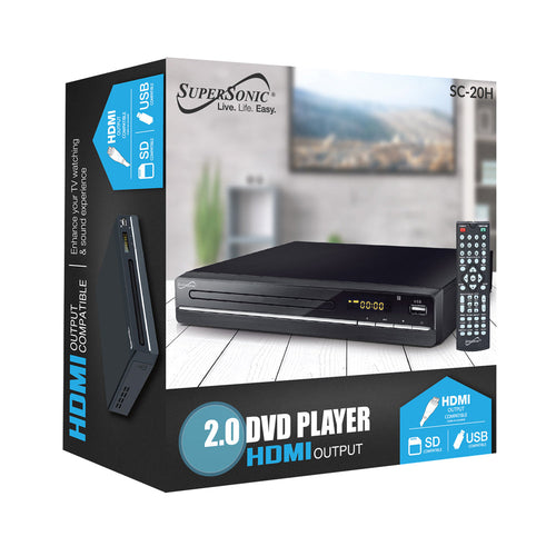 2.0 Channel DVD Player with HDMI Output Jupiter Gear