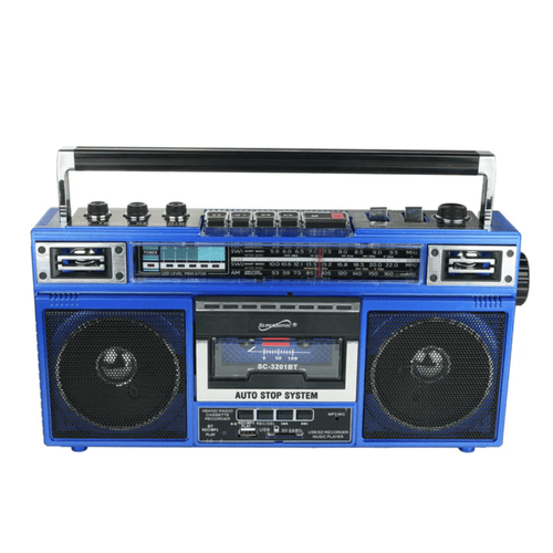Supersonic 4 Band Bluetooth Radio & Cassette Player + Cassette To Mp3 Converter Jupiter Gear