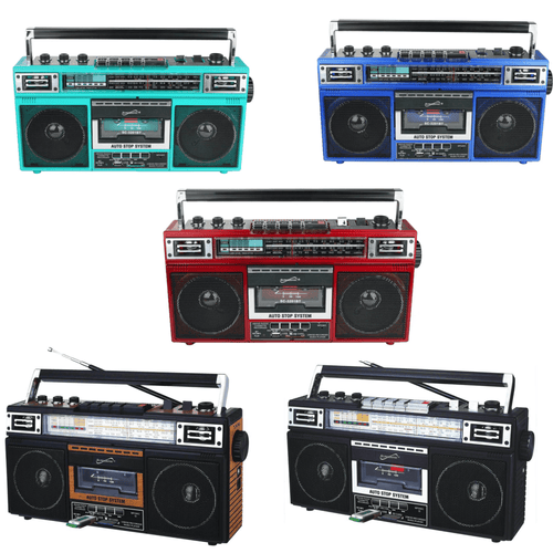 Supersonic 4 Band Bluetooth Radio & Cassette Player + Cassette To Mp3 Converter Jupiter Gear