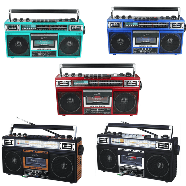 Supersonic 4 Band Bluetooth Radio & Cassette Player + Cassette To Mp3 Converter Jupiter Gear