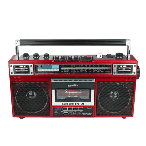 Supersonic 4 Band Bluetooth Radio & Cassette Player + Cassette To Mp3 Converter Jupiter Gear