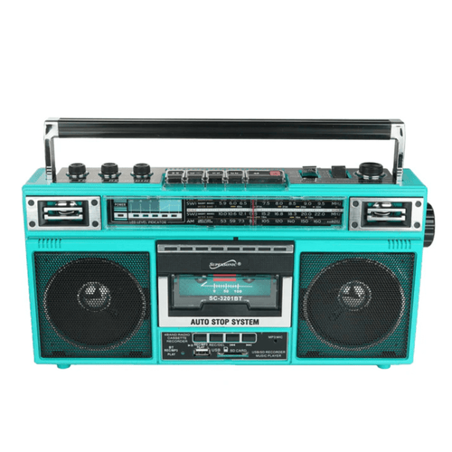 Supersonic 4 Band Bluetooth Radio & Cassette Player + Cassette To Mp3 Converter Jupiter Gear