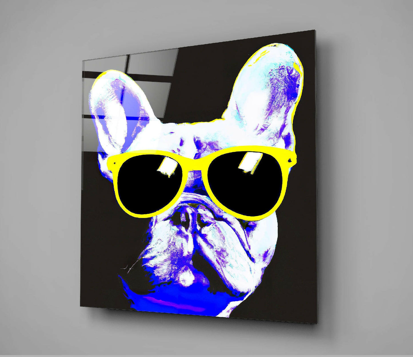Insigneart USA Insigneart USA Cool Dog Glass Wall Art || Designers Collection