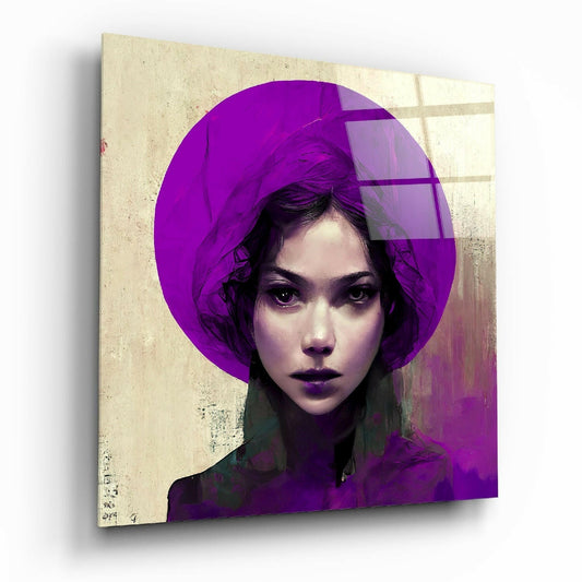 Insigneart USA Insigneart USA Purple Hat Glass Wall Art || Designer Collection
