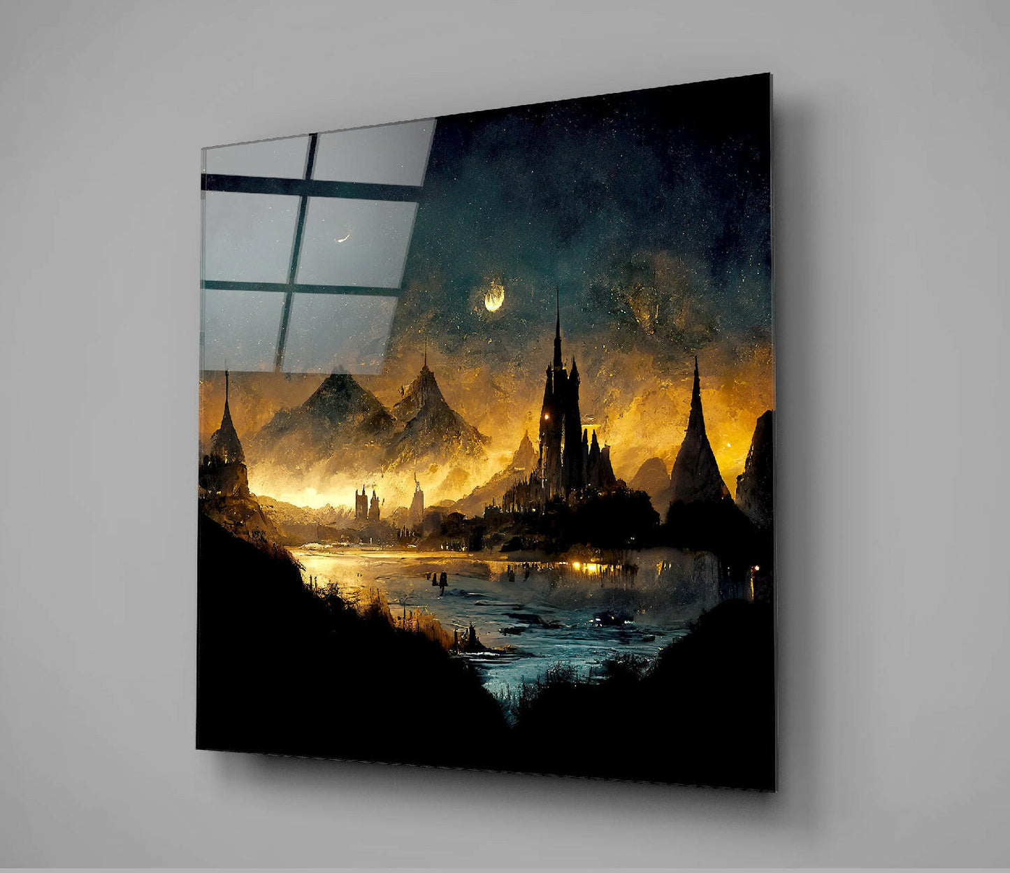 Lost City Glass Wall Art  || Designer Collection Insigneart USA