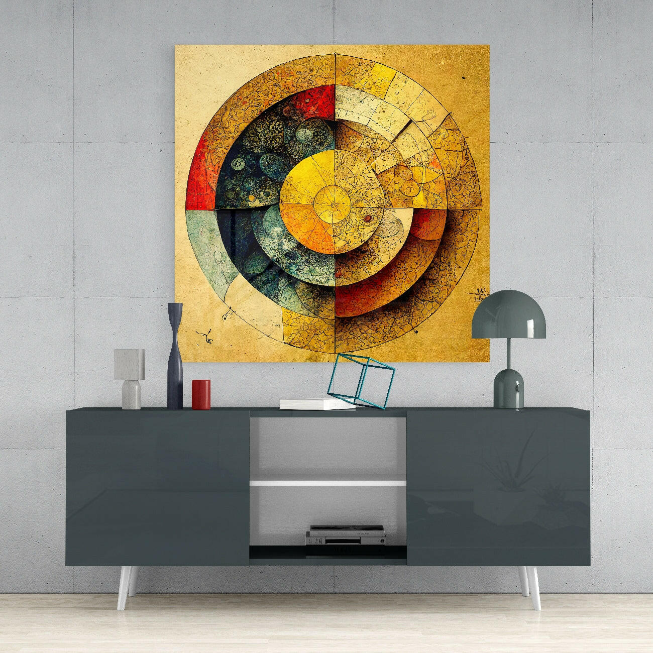 Insigneart USA Insigneart USA Circles Glass Wall Art || Designers Collection