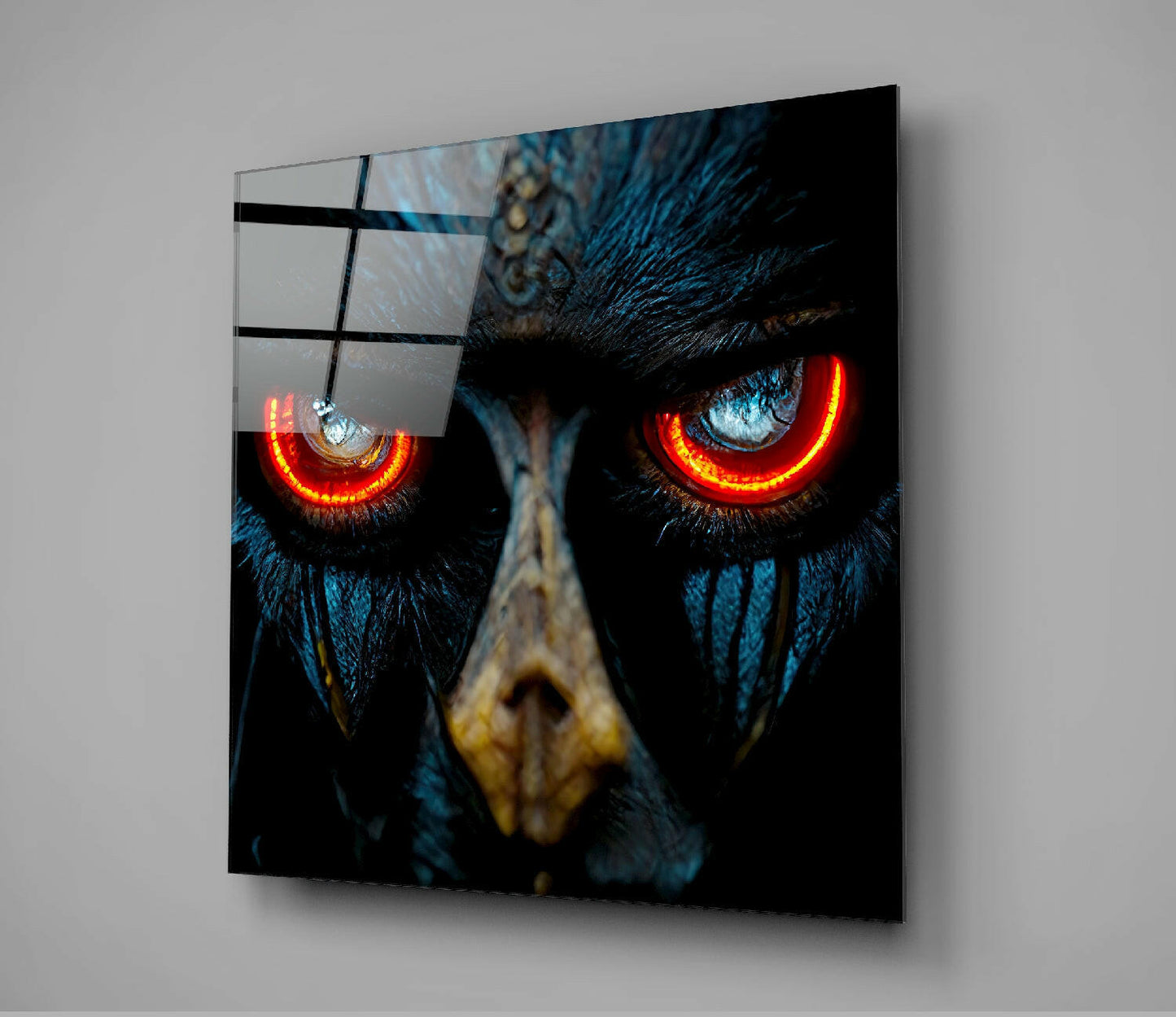 Insigneart USA Anger in the Eyes Glass Wall Art || Designers Collection