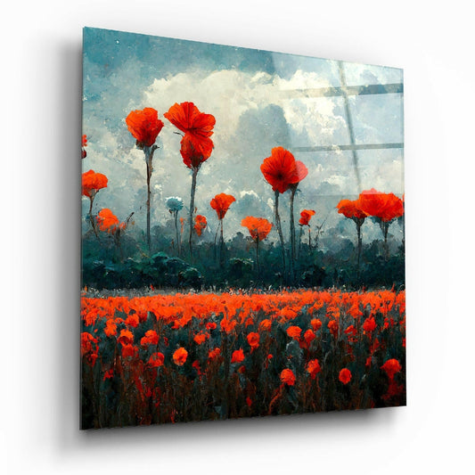 Insigneart USA Insigneart USA Poppy Glass Wall Art || Designer Collection