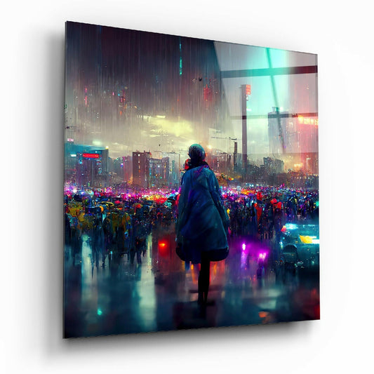Insigneart USA Against the City Glass Wall Art || Designers Collection