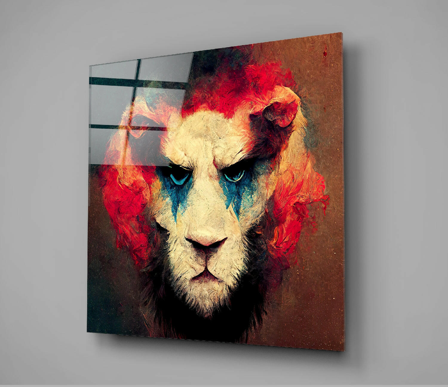 Insigneart USA Insigneart USA Lion Clown Glass Wall Art || Designer Collection