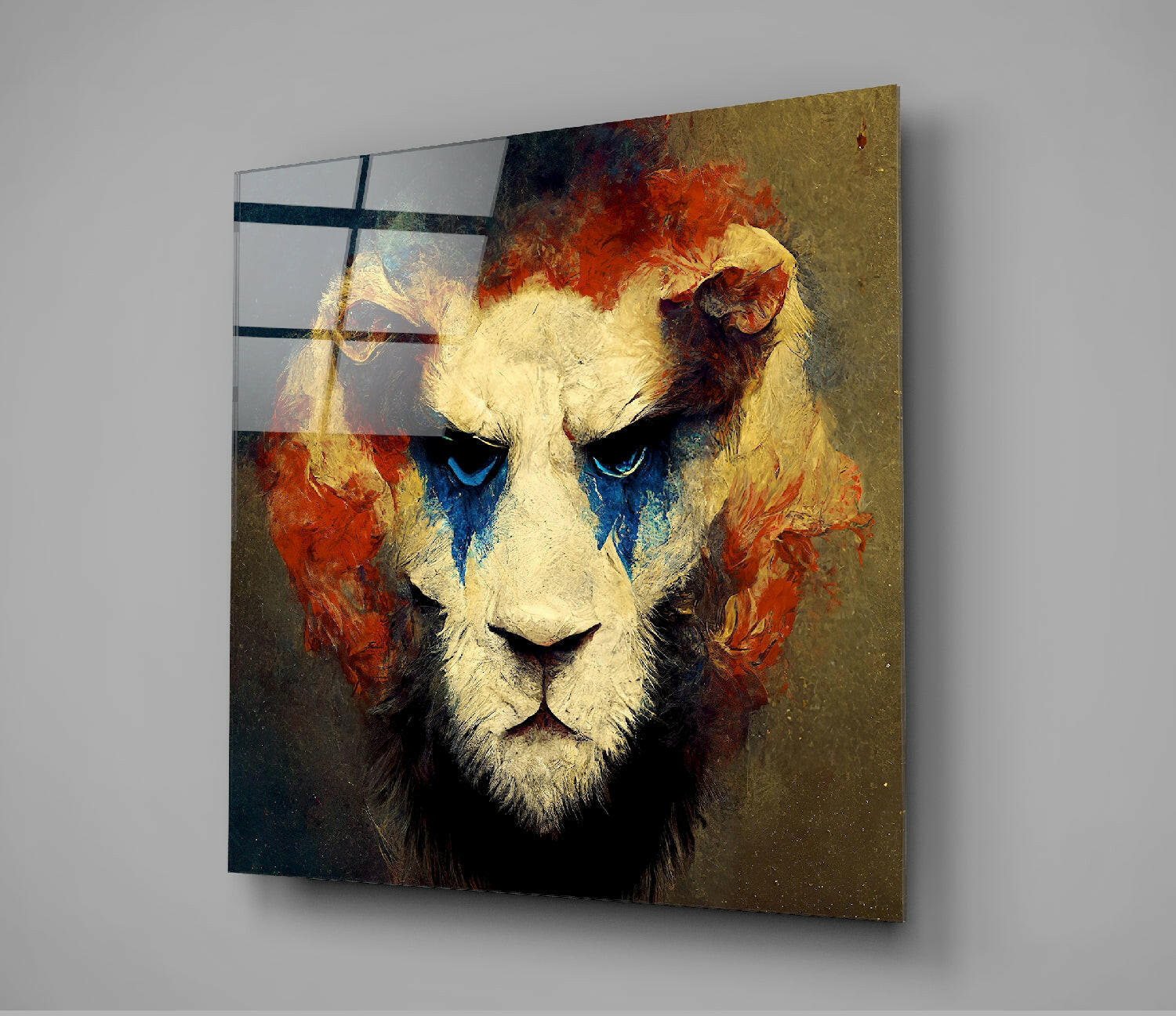 Insigneart USA Insigneart USA Lion Clown Glass Wall Art || Designer Collection