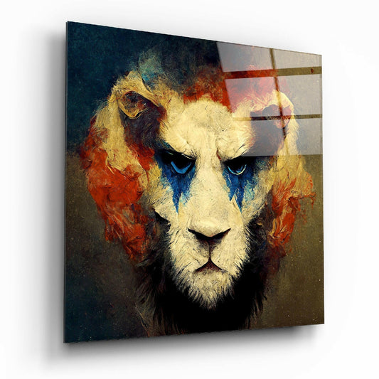 Insigneart USA Insigneart USA Lion Clown Glass Wall Art || Designer Collection