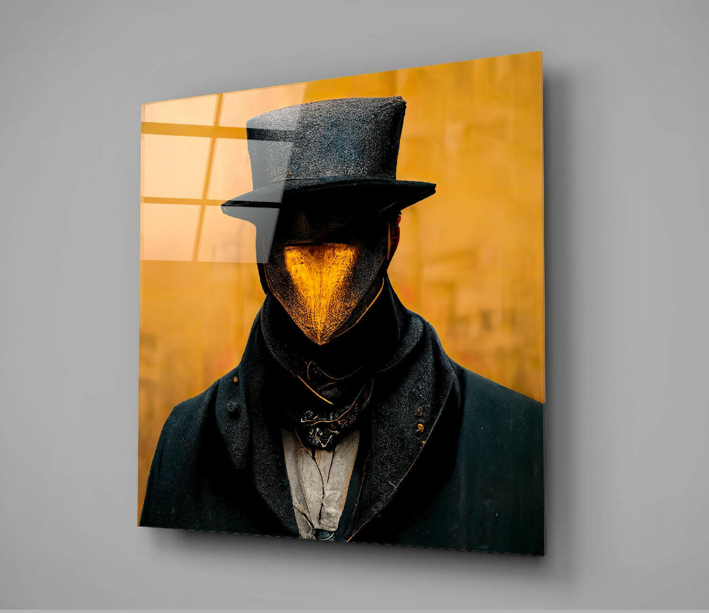 Insigneart USA The Beak Behind the Masks Glass Wall Art || Designer Collection